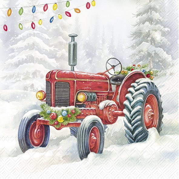 Festive Tractor | Lunch Napkins