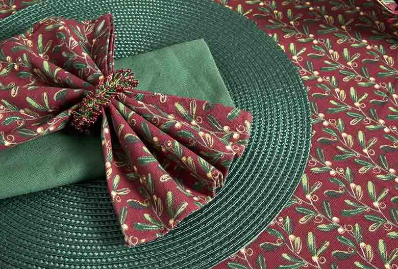 Ribbed Round Placemat | Green