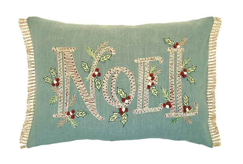 Embroidered Noel | Cushion