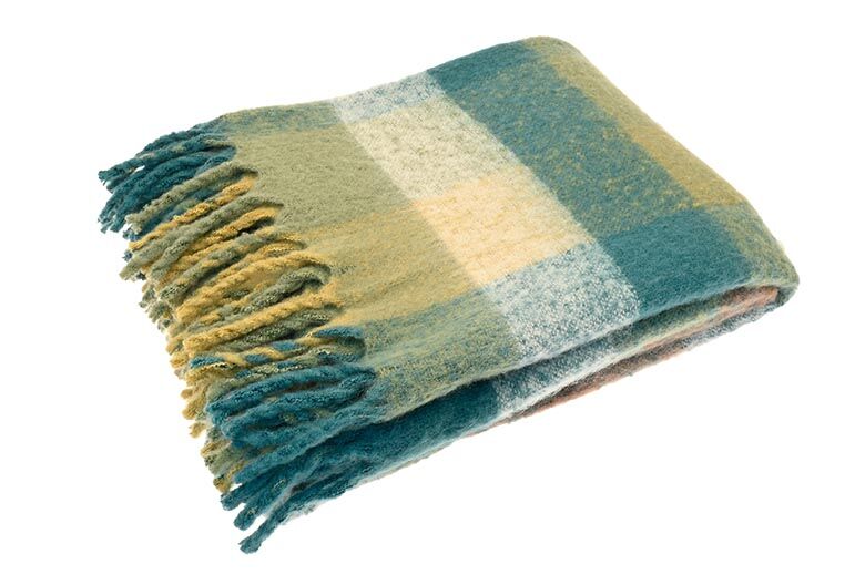Faux Mohair Check | Throw