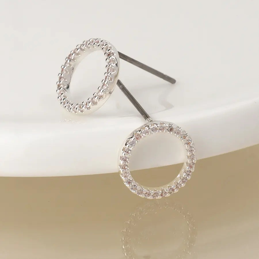 Pave Hoop | Stud Earrings