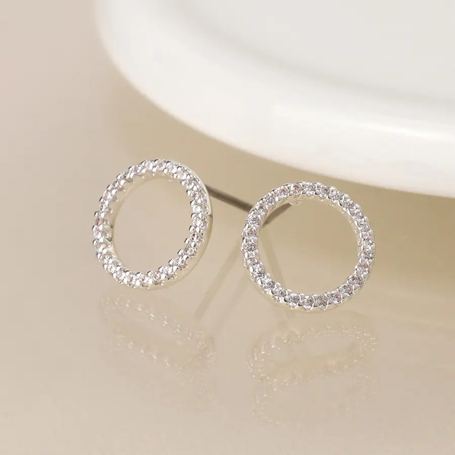 Pave Hoop | Stud Earrings