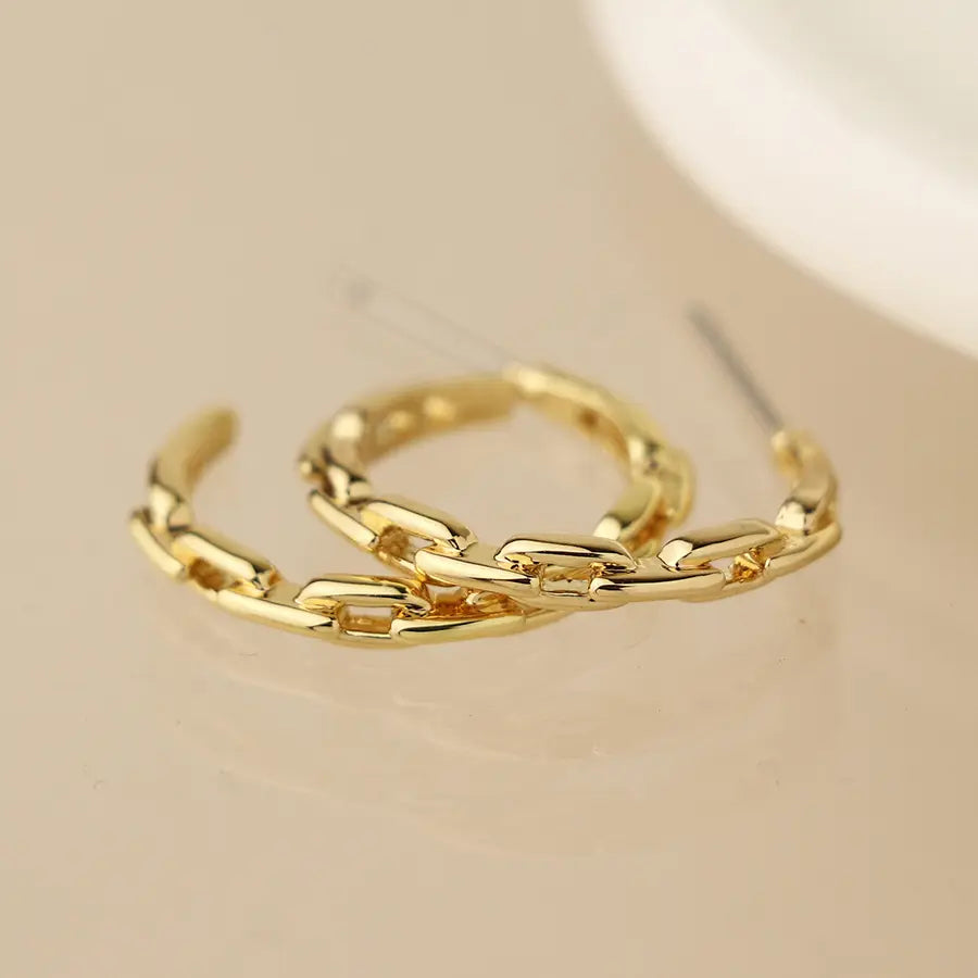 Link C-Hoop | Golden Earrings