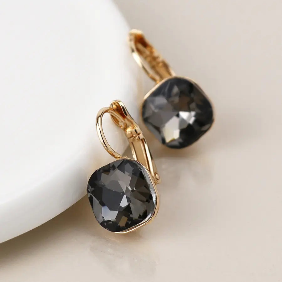 Smoky Square | Drop Earrings