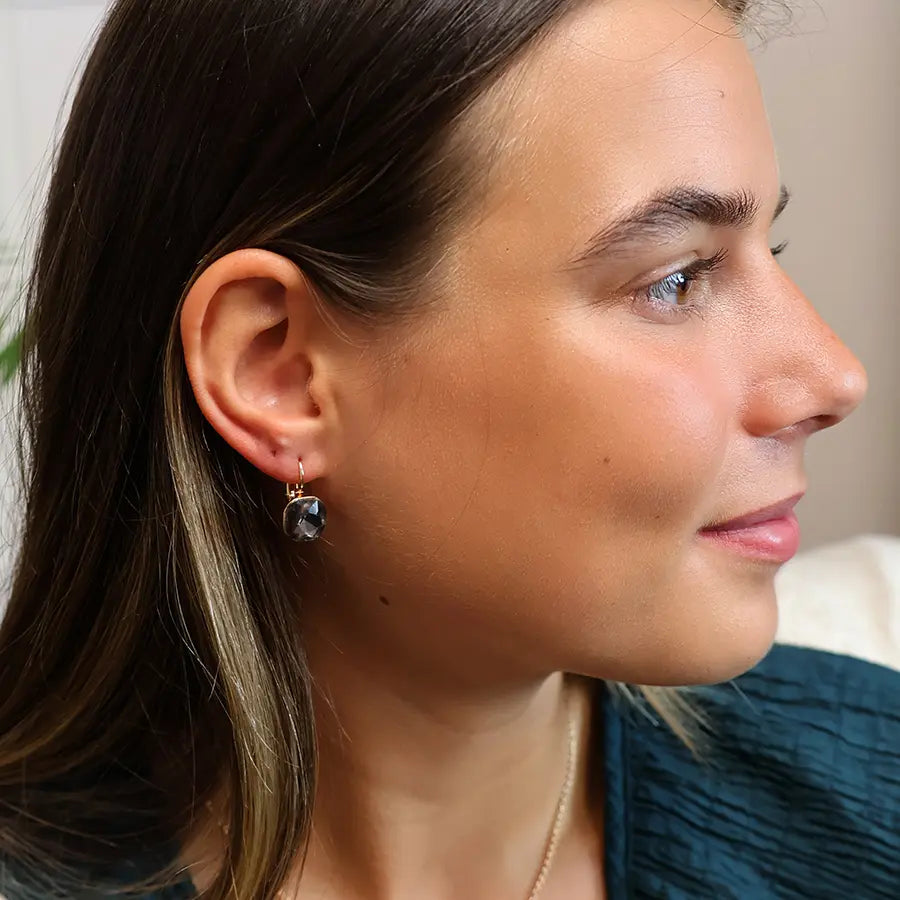Smoky Square | Drop Earrings