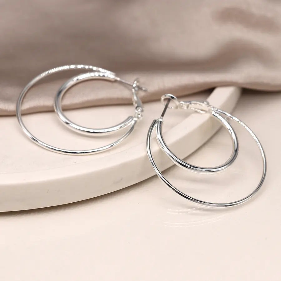Double Circle | Hoop Earrings