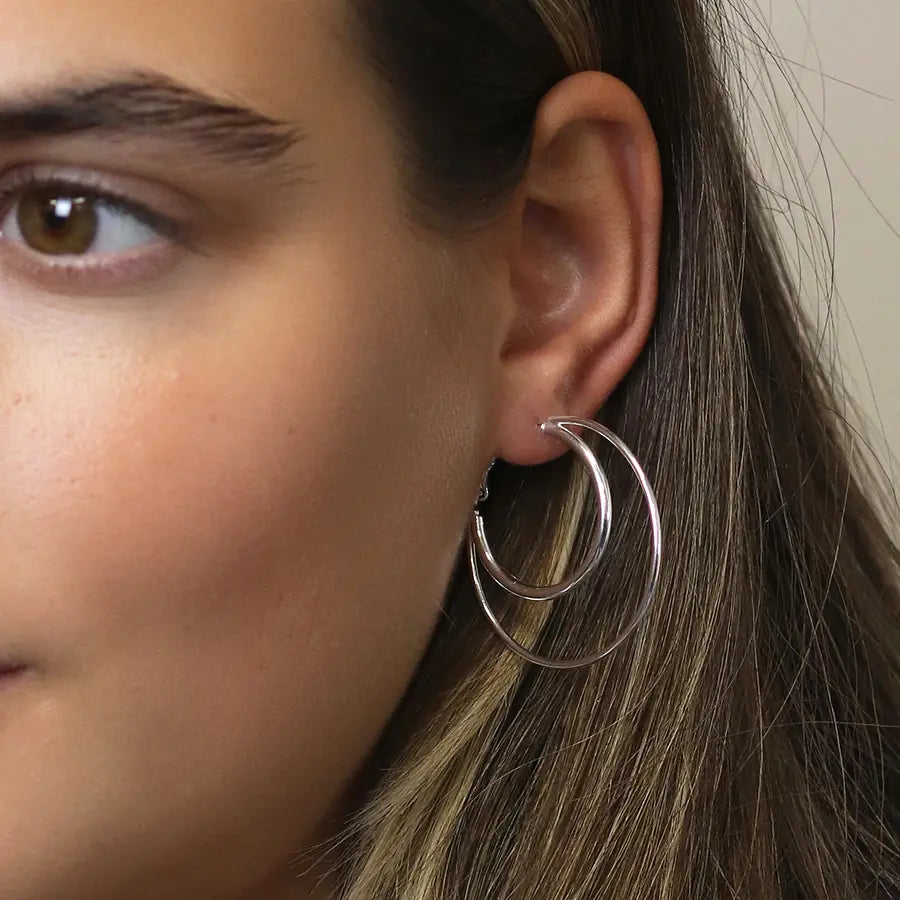 Double Circle | Hoop Earrings