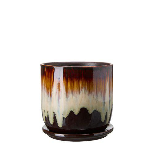 Nima Plant Pot with Saucer | Stoneware