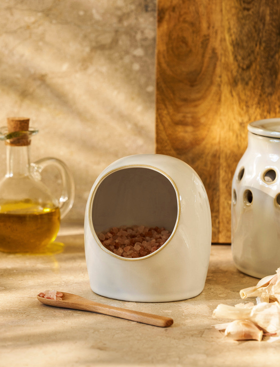 Ithaca Salt Cellar | Stoneware White