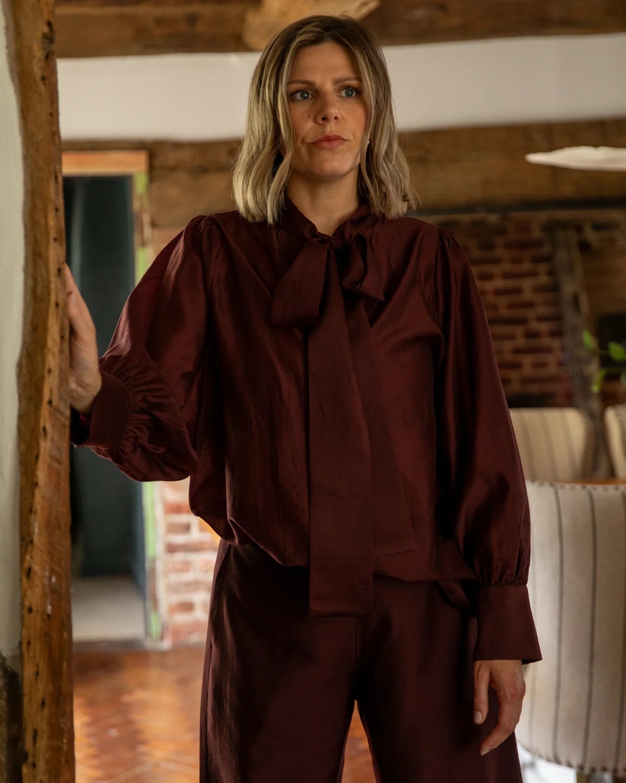 Frances Shirt | Burgundy