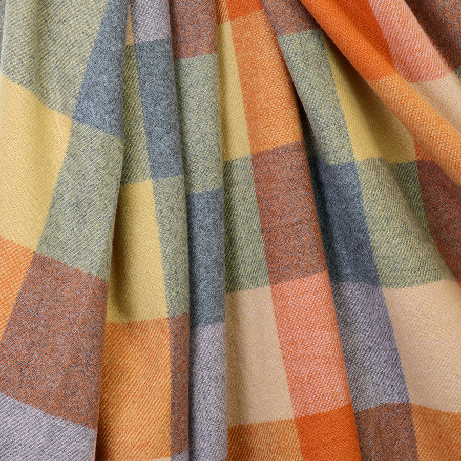 Esme Rust & Grey Mix Check | Scarf