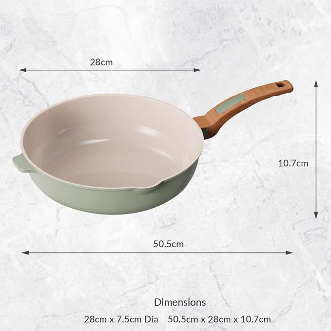 Signature Deep Frying Pan 28cm | Sage Green