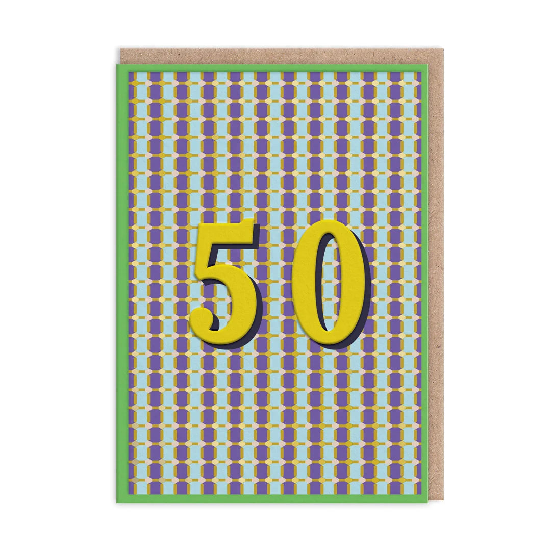 Geometric 50th | Birthday Card