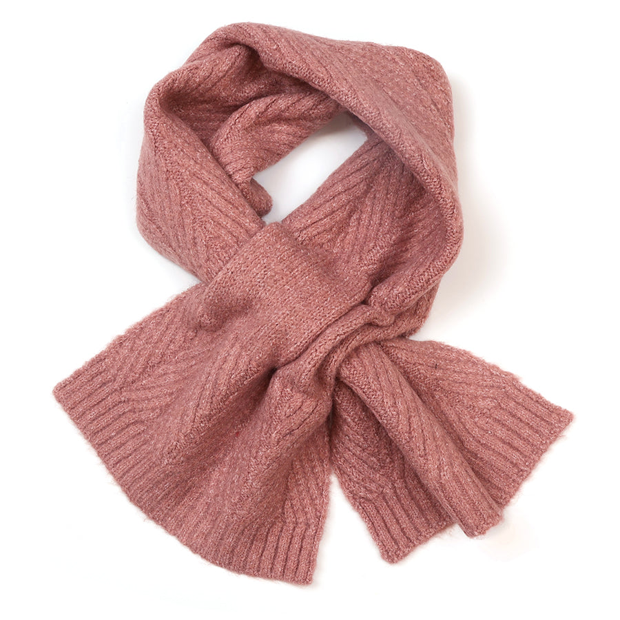 Charlotte Dusty Rose Herringbone Pull Through | Scarf