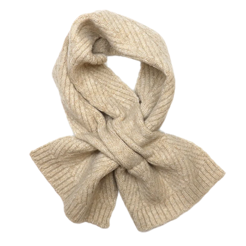 Charlotte Oatmeal Herringbone Pull Through | Scarf