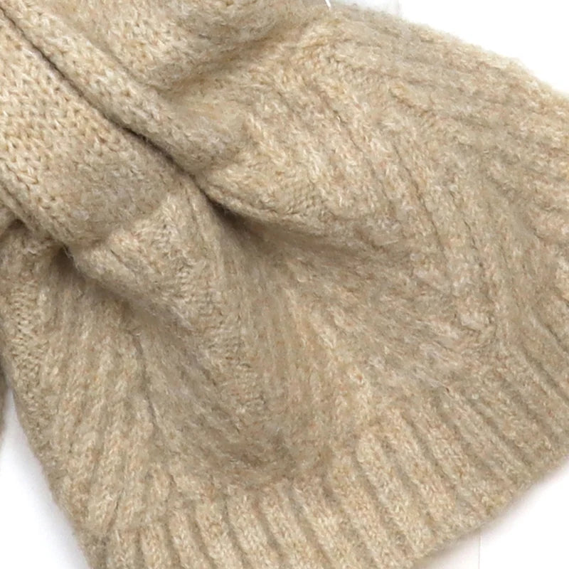 Charlotte Oatmeal Herringbone Pull Through | Scarf