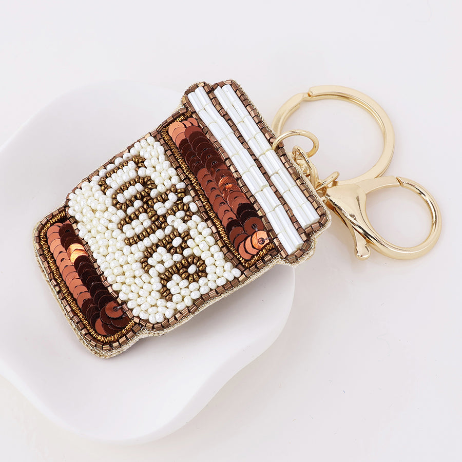 Coffee Cup Bag Charm/Key Ring
