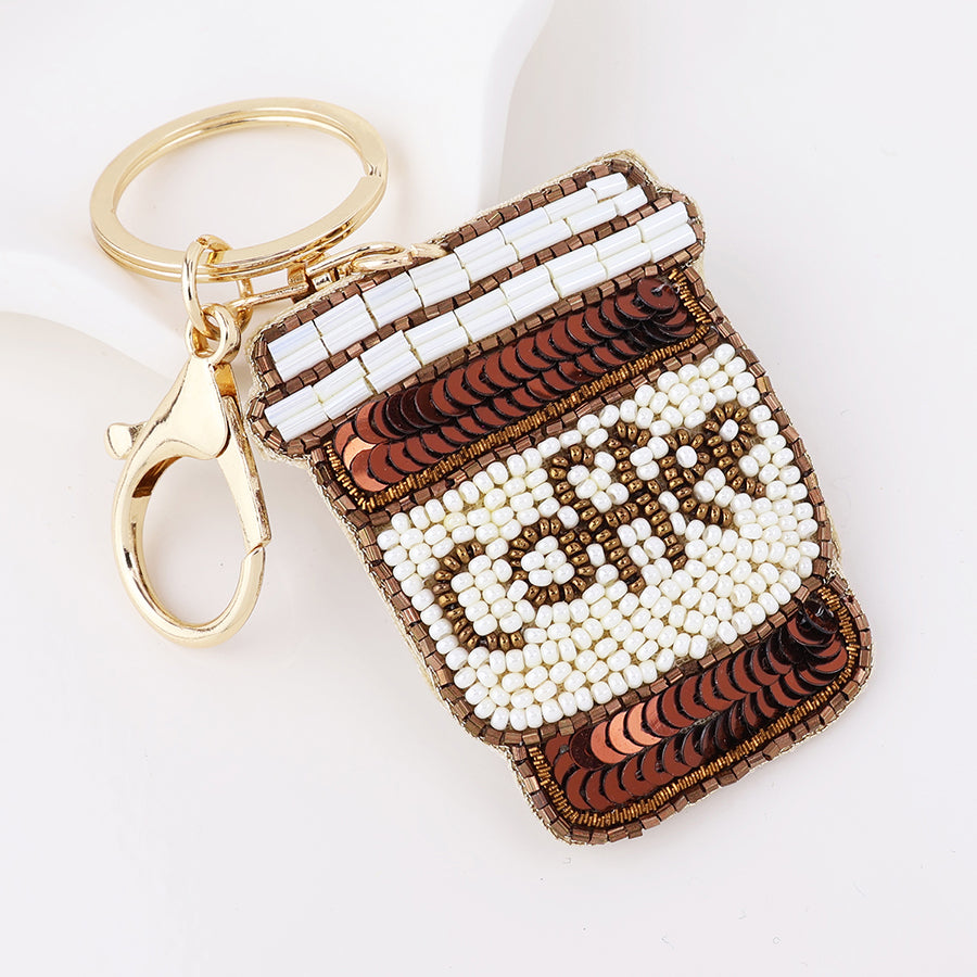 Coffee Cup Bag Charm/Key Ring