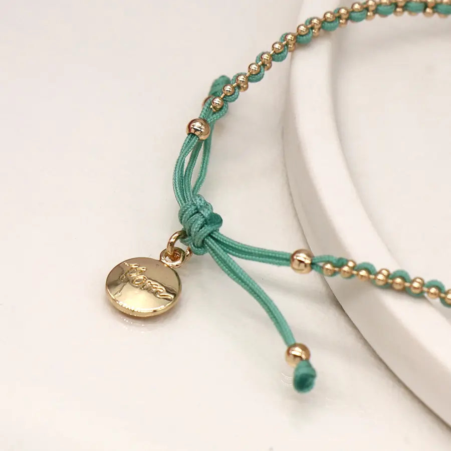 Aqua Cord Bracelet