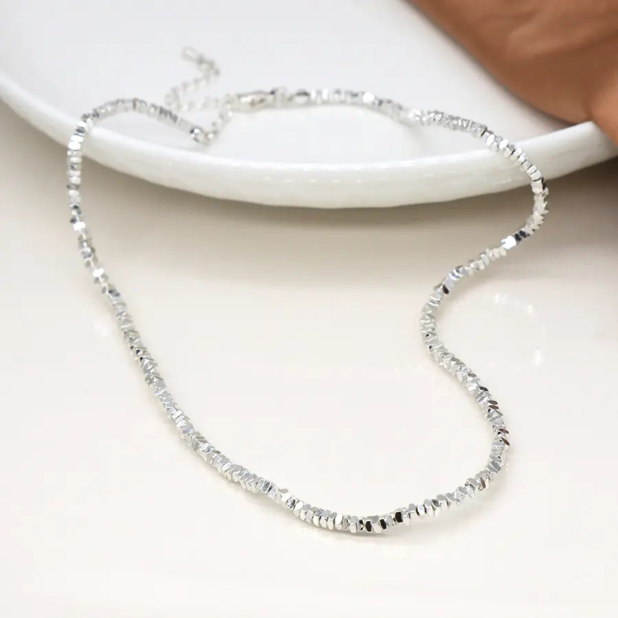 Silver Edge Necklace