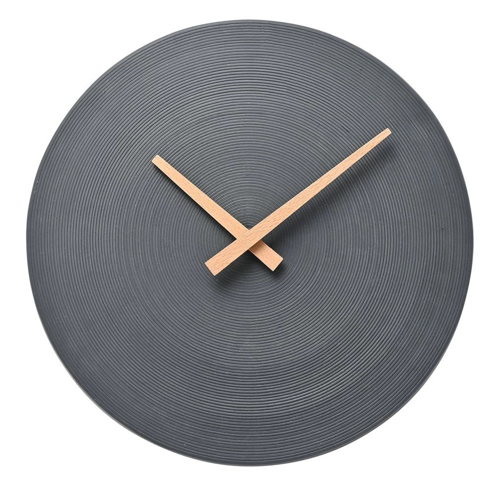 Cement Wall Clock | Dark Grey