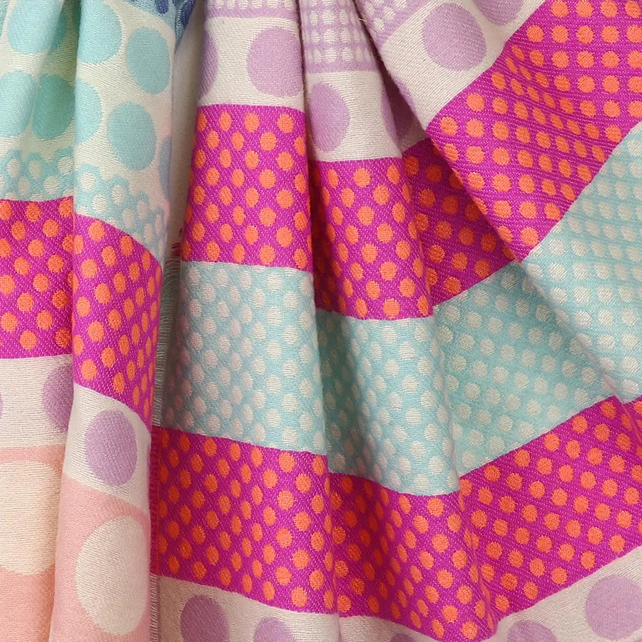 Pink Polkadot Stripe Scarf