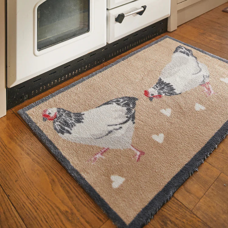Beige Chickens | Door Mat