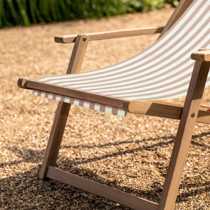 Striped Deck Chair | Clay