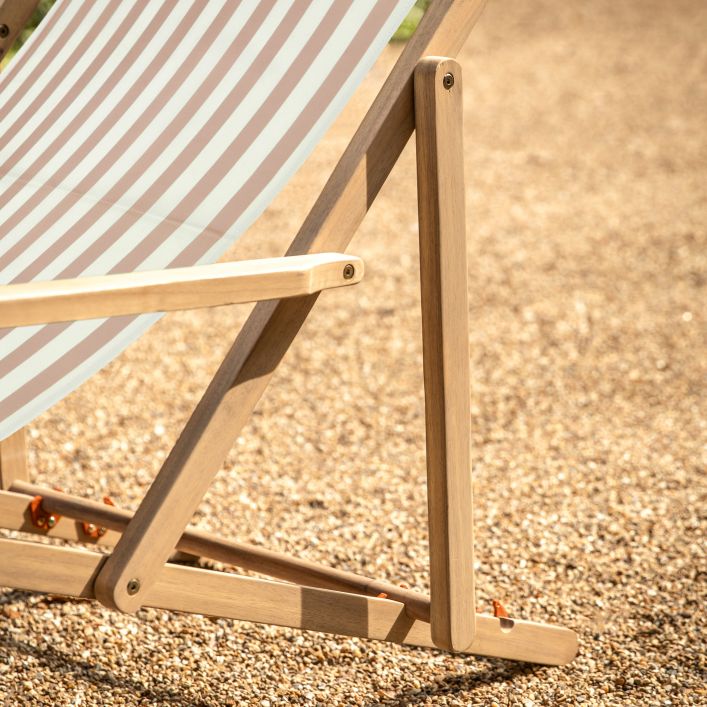 Striped Deck Chair | Clay