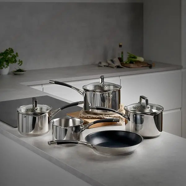Flow 5 Piece Draining Saucepan Set