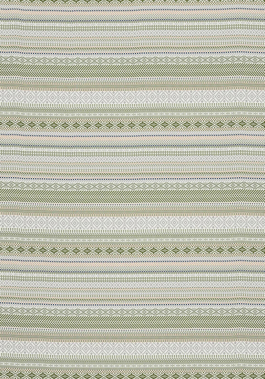 Cotton Rich Throw | Kian Stripe Green