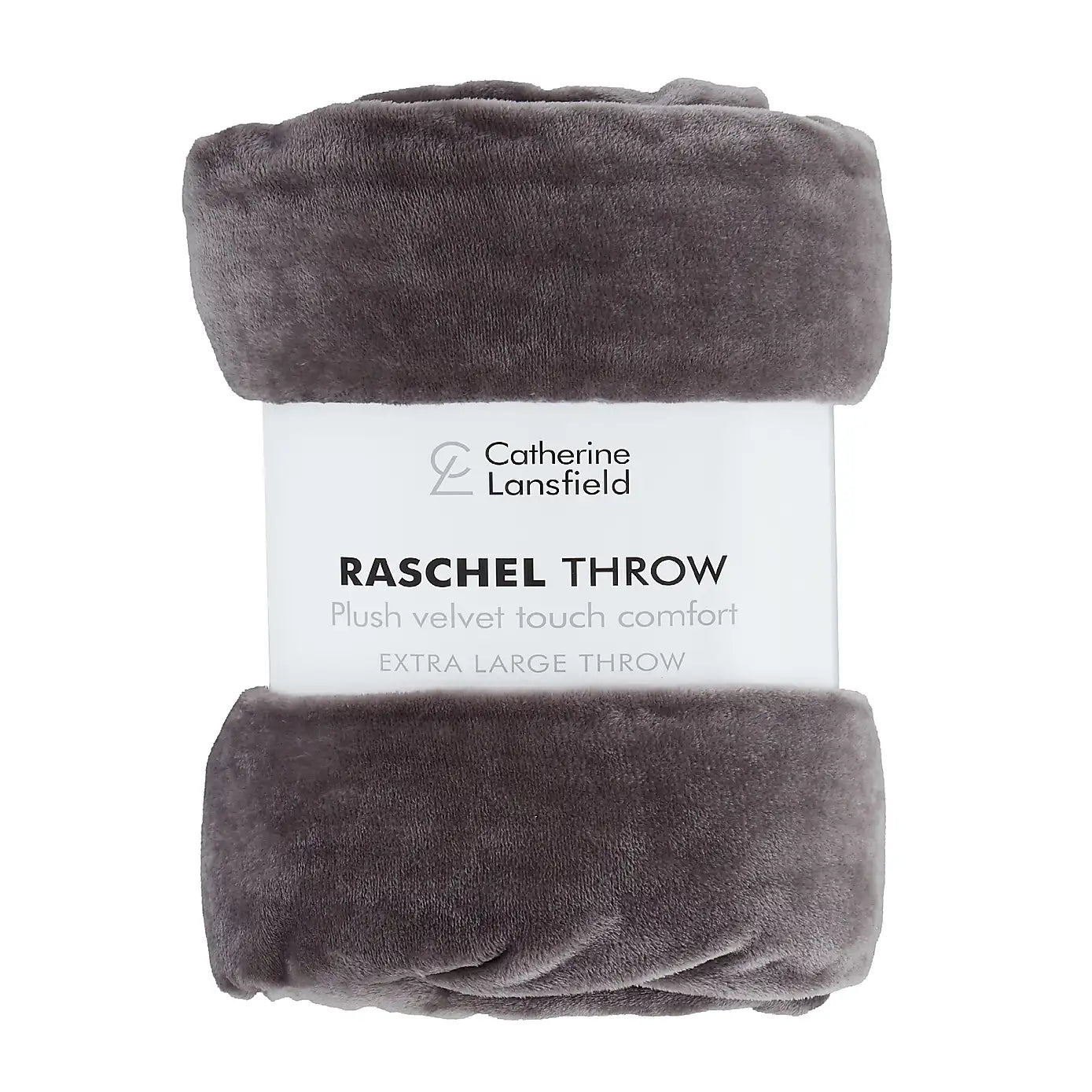Raschel Velvet Touch Throw | Charcoal