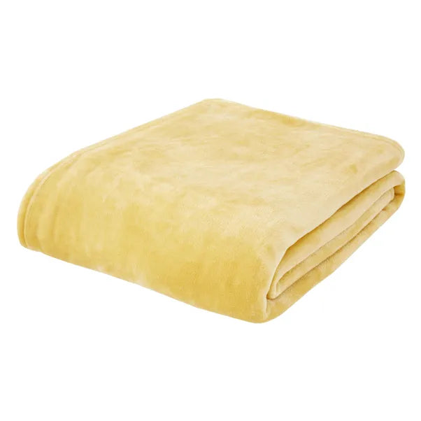 Raschel Velvet Touch Throw | Ochre