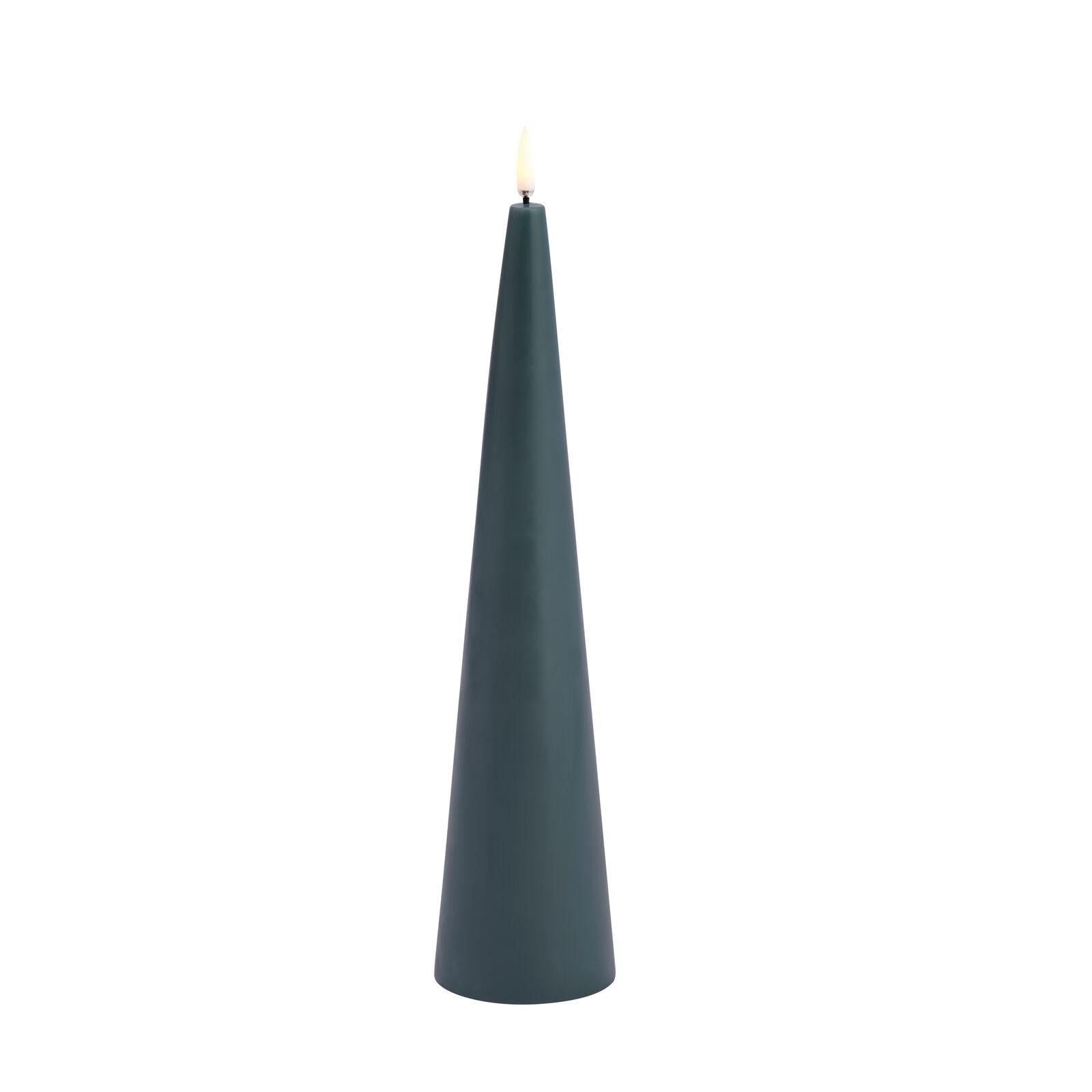 LED Cone Candle | Pine Green Small