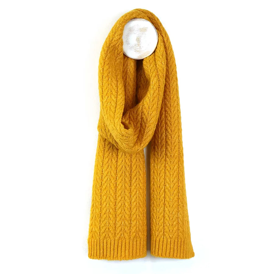 Mustard Herringbone Scarf