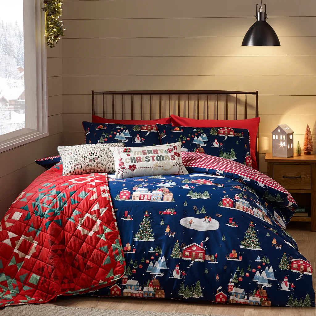 Christmas Ski Village | Duvet Covers