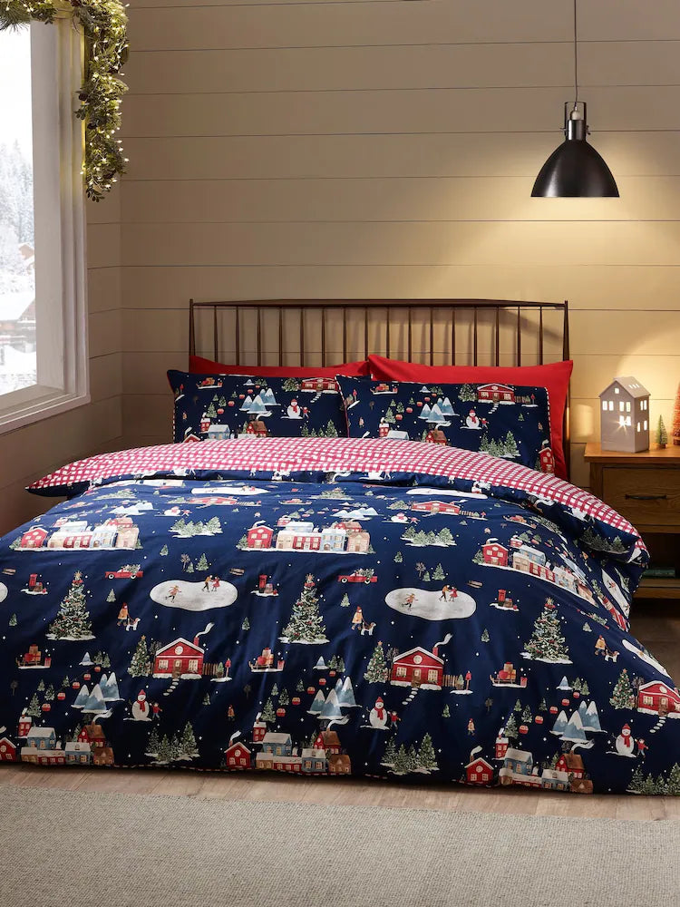 Christmas Ski Village | Duvet Covers