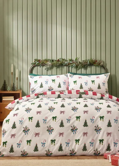 Red Christmas Stripe | Reversible Bedding