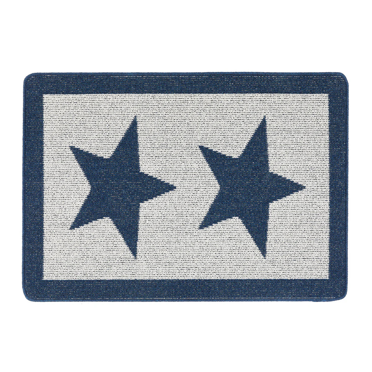 Star Navy | Door Mat NATURAL