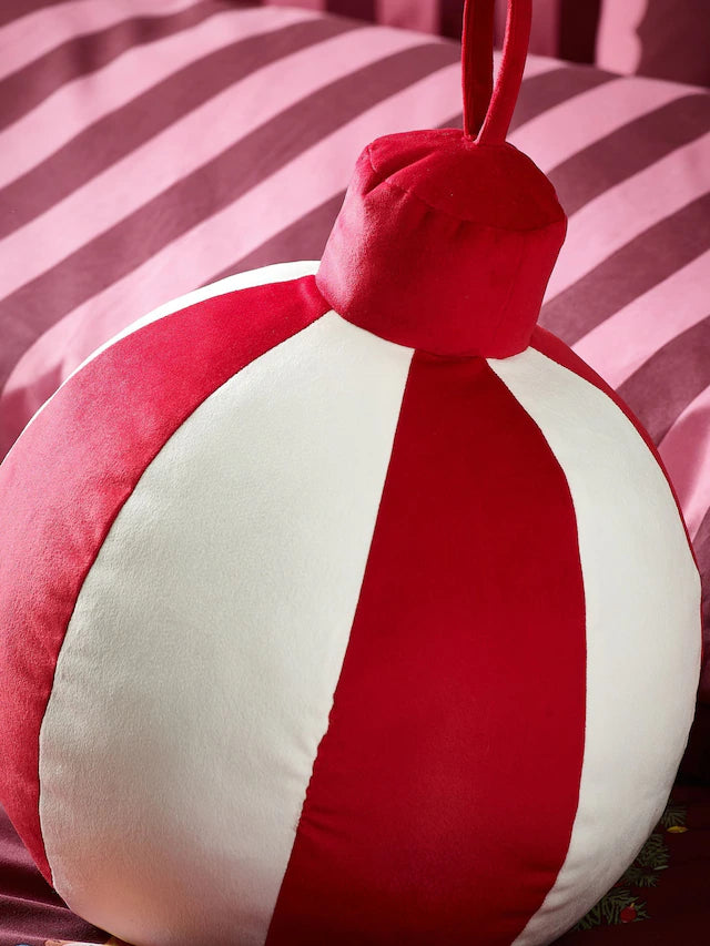 Red & White Bauble Cushion