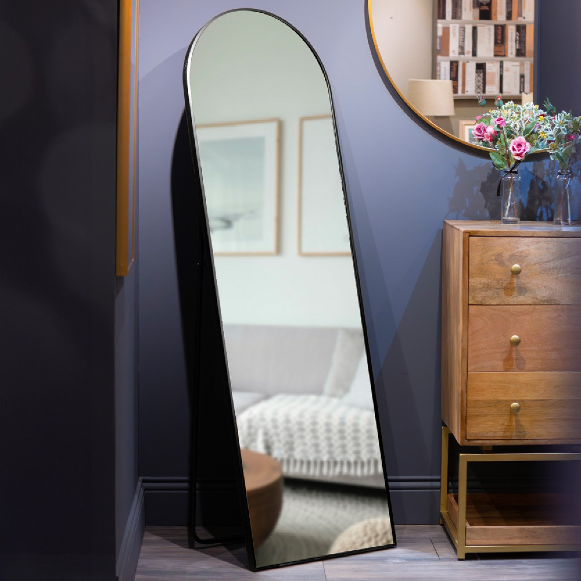 Modena Standing Mirror | Black