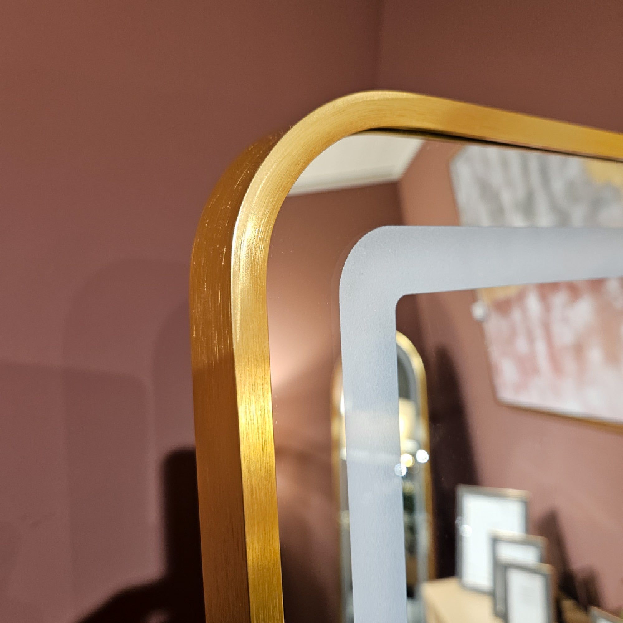 Modena LED Cheval Mirror | Gold