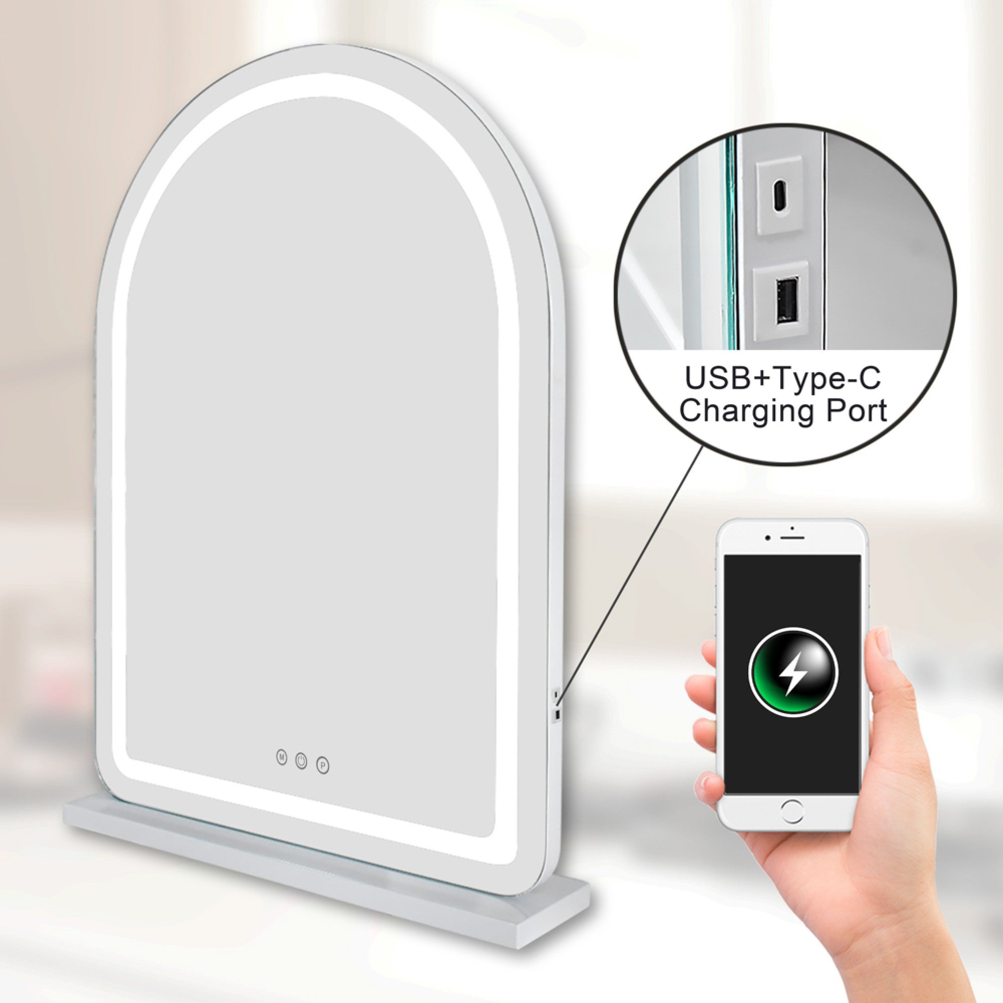 Hollywood Arch Vanity Mirror | Gold