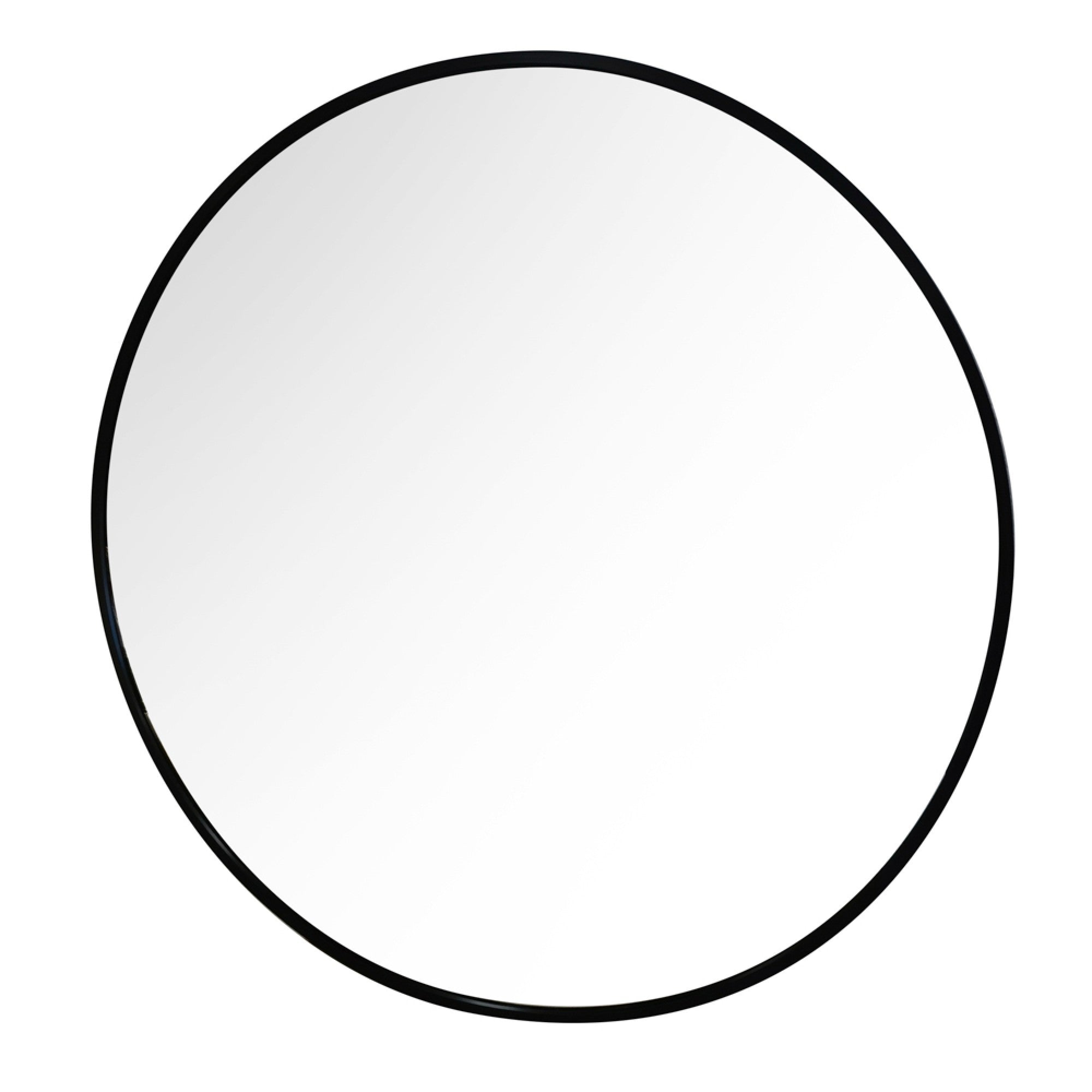 Modena 120cm Round Wall Mirror | Black