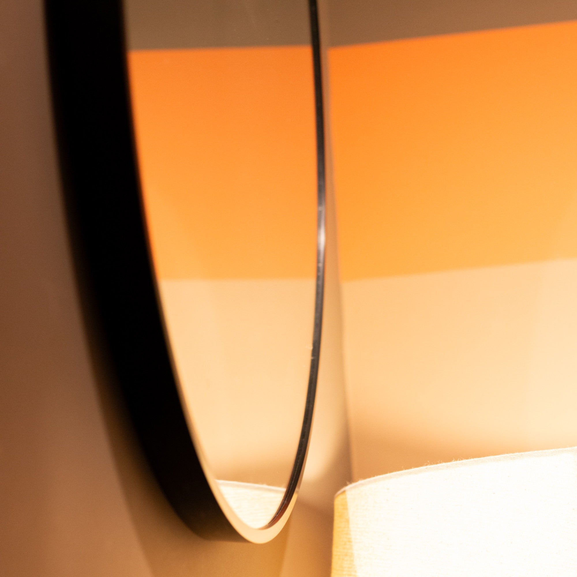 Modena 120cm Round Wall Mirror | Black