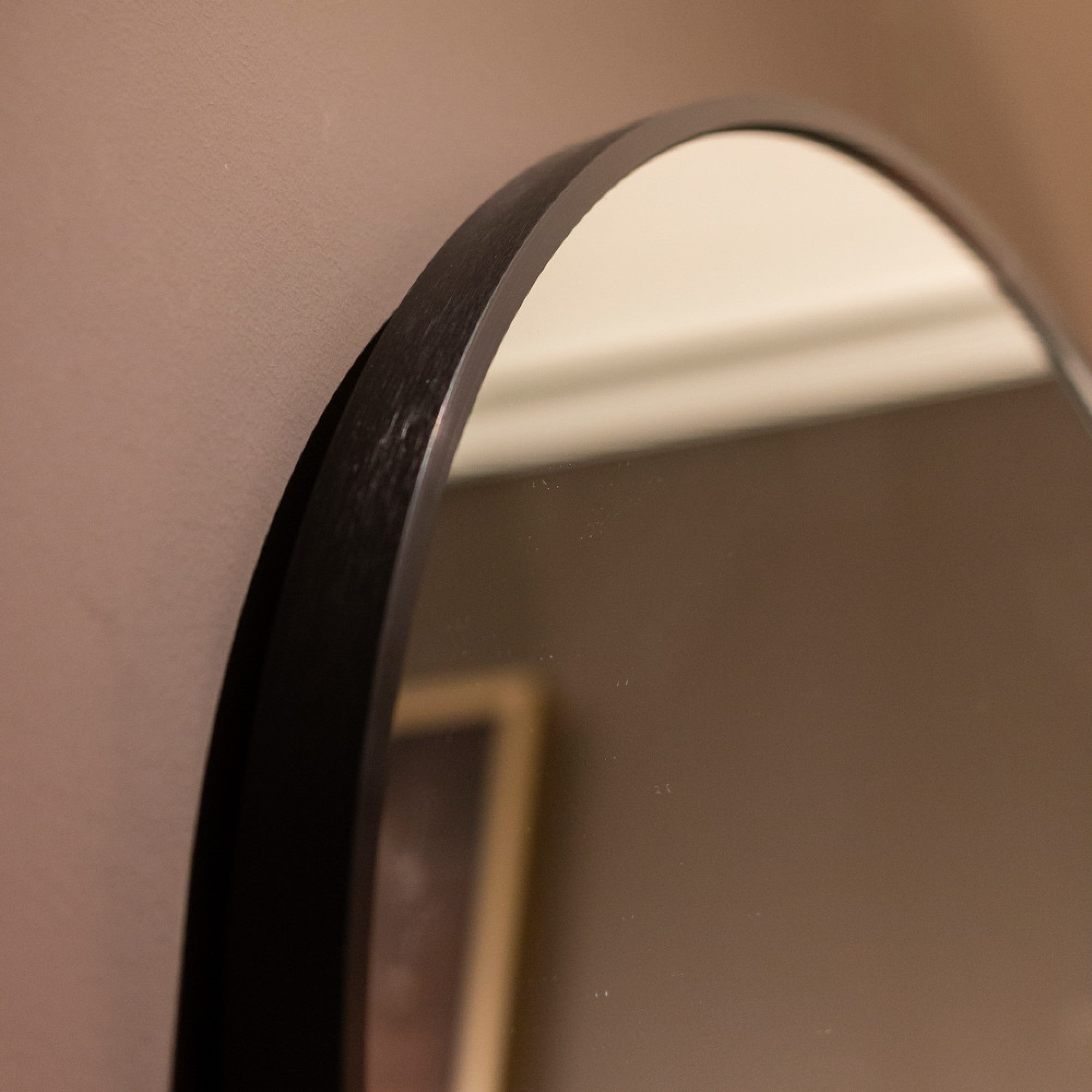 Modena 120cm Round Wall Mirror | Black