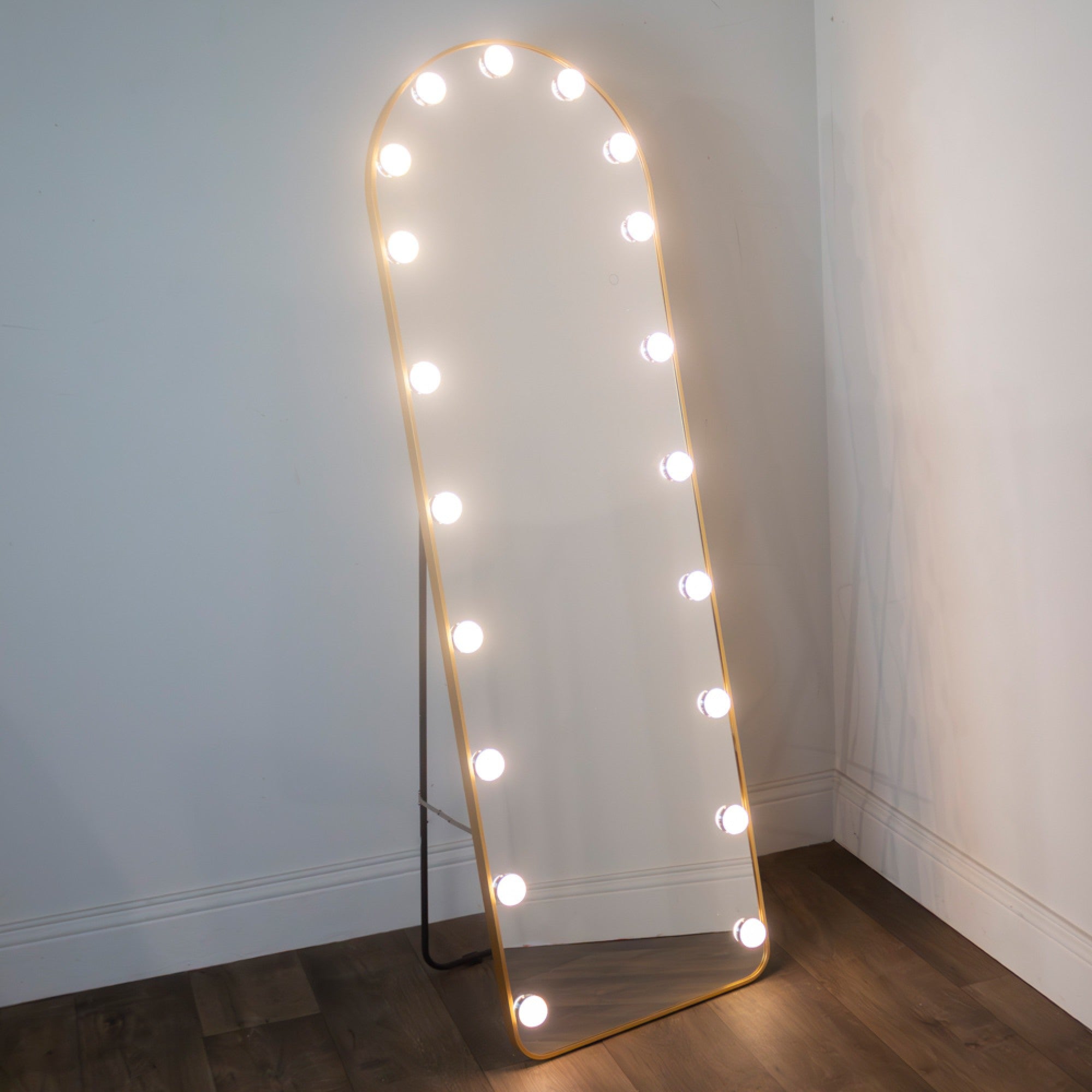LED Bulb Cheval Arch Mirror