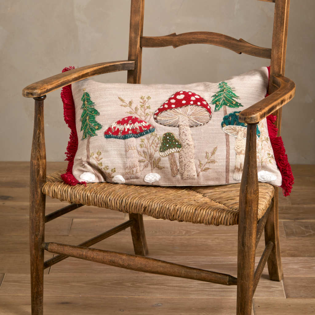Toadstool Feather Filled Cushion
