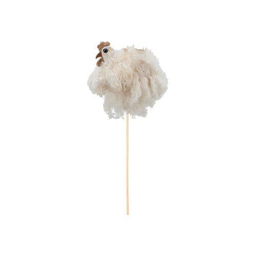 Fluffy Hen Sticks | Beige & Brown