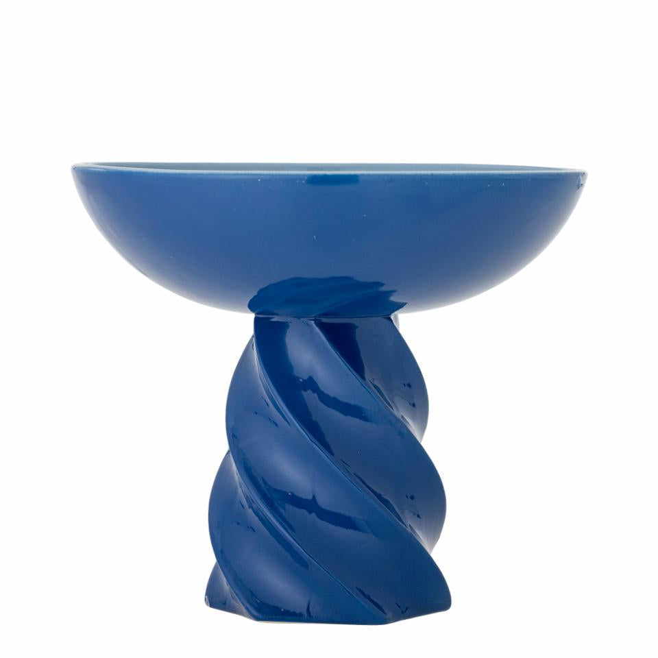 Riley Pedestal Bowl | Blue Stoneware